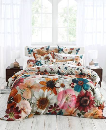 MM Linen - Flowerbed Duvet Set /Eurocases /Cushions